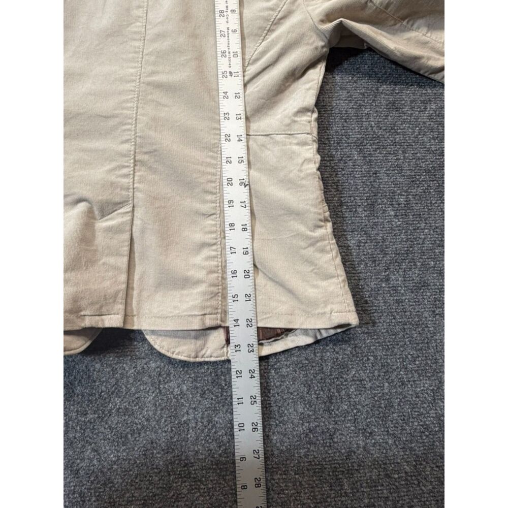 Calvin Klein Jeans Womens S Corduroy Blazer Cream Beige Stretch Lined Jacket